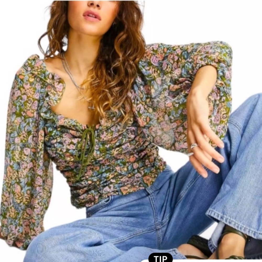 Free People Mabel Top, Large, EUC!